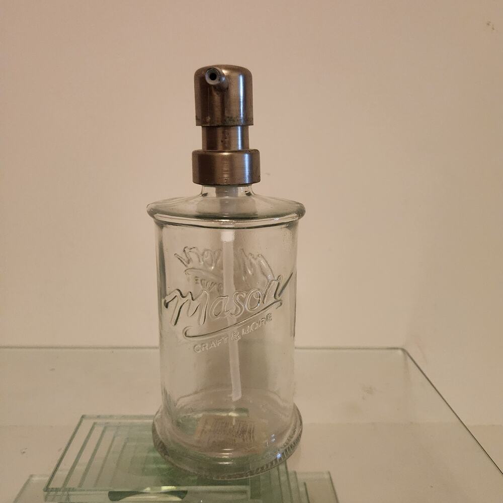 Glass Mason Jar Soap Dispenser